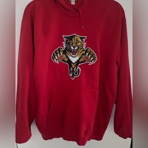 Florida Panthers Throwback Logo Red Hoodie L